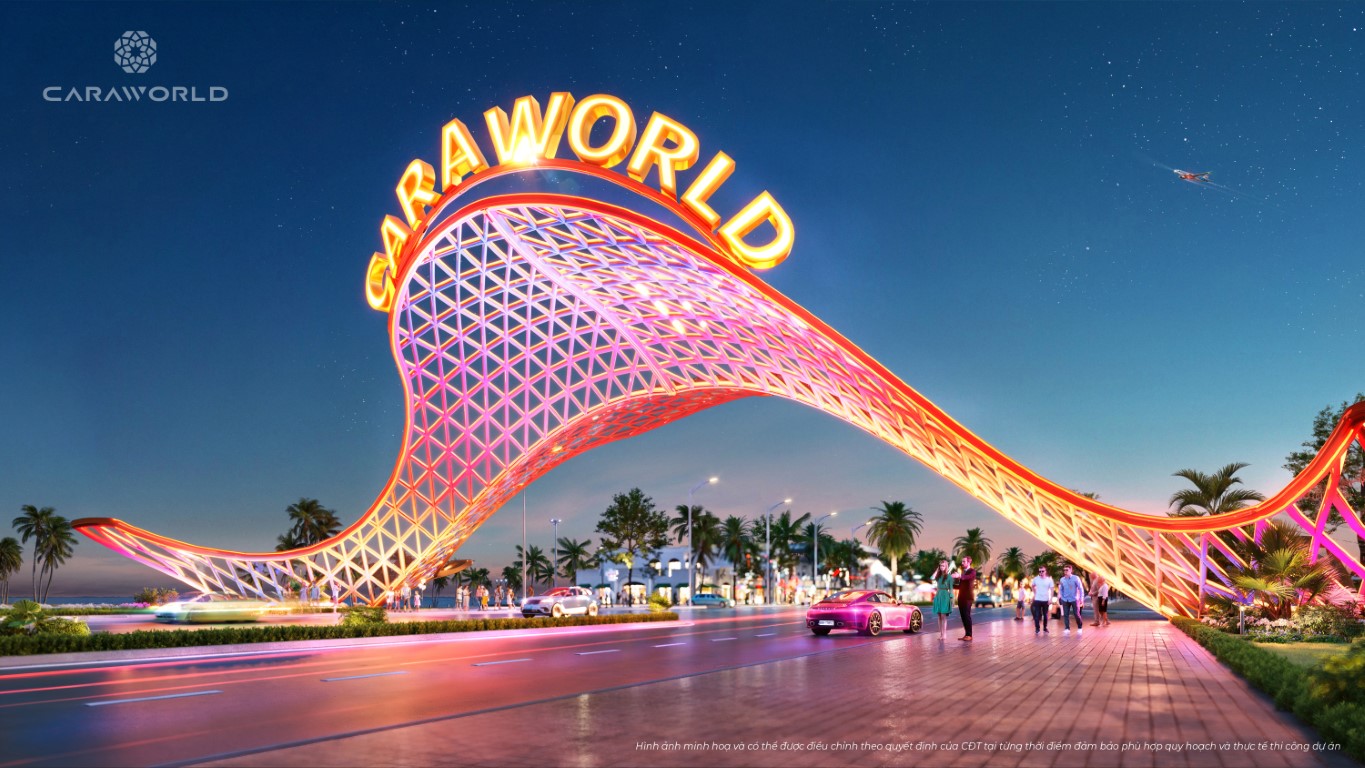 Cổng vào Sông Town CaraWorld - lối vào đẳng cấp